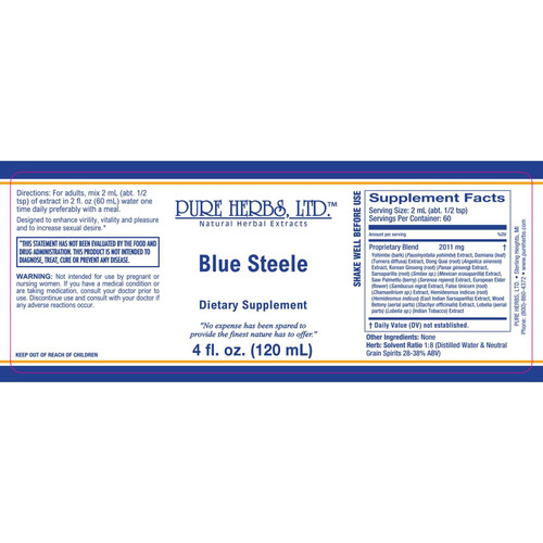 Pure Herbs, Ltd. Blue Steele (4 oz.) Reformulated