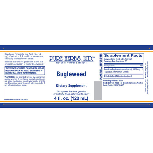 Pure Herbs, Ltd.  Bugleweed (4 oz.)