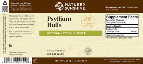 Psyllium Hulls (100 caps)