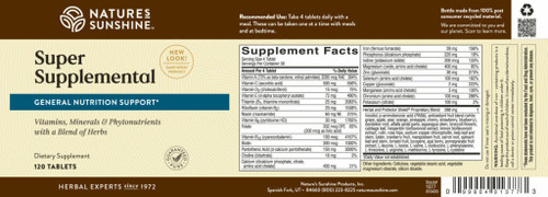 Super Supplemental Vitamin & Mineral (WITH IRON) (120 tabs)