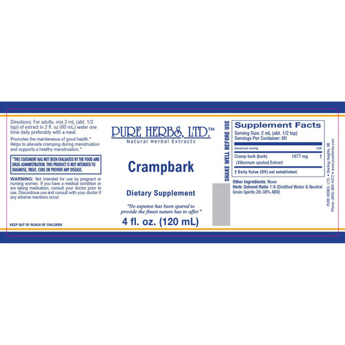 Pure Herbs, Ltd. Crampbark (4 oz.)
