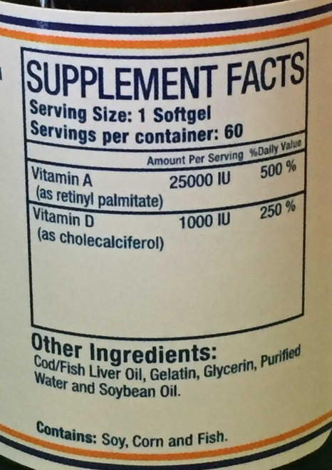 Pure Herbs Vitamin A & D Caps
