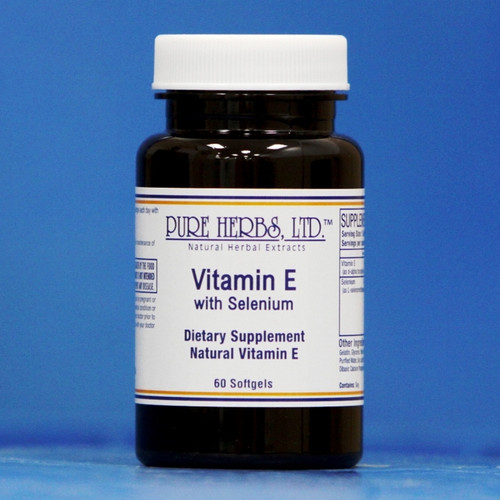 Pure Herbs, Ltd.  Vitamin E with Selenium (60 softgels)