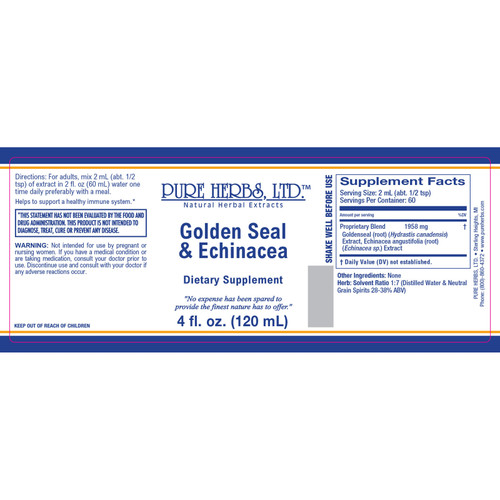 Pure Herbs, Ltd.  Golden Seal & Echinacea (4 oz.)