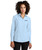 Ladies Long Sleeve Stretch Woven Button-Up