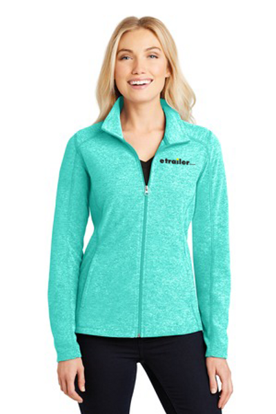 Ladies Heather Microfleece Full-Zip Jacket