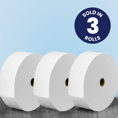 Forever Roll Angle view - Sold in 3 roll packs. Arrives in a cardboard box.