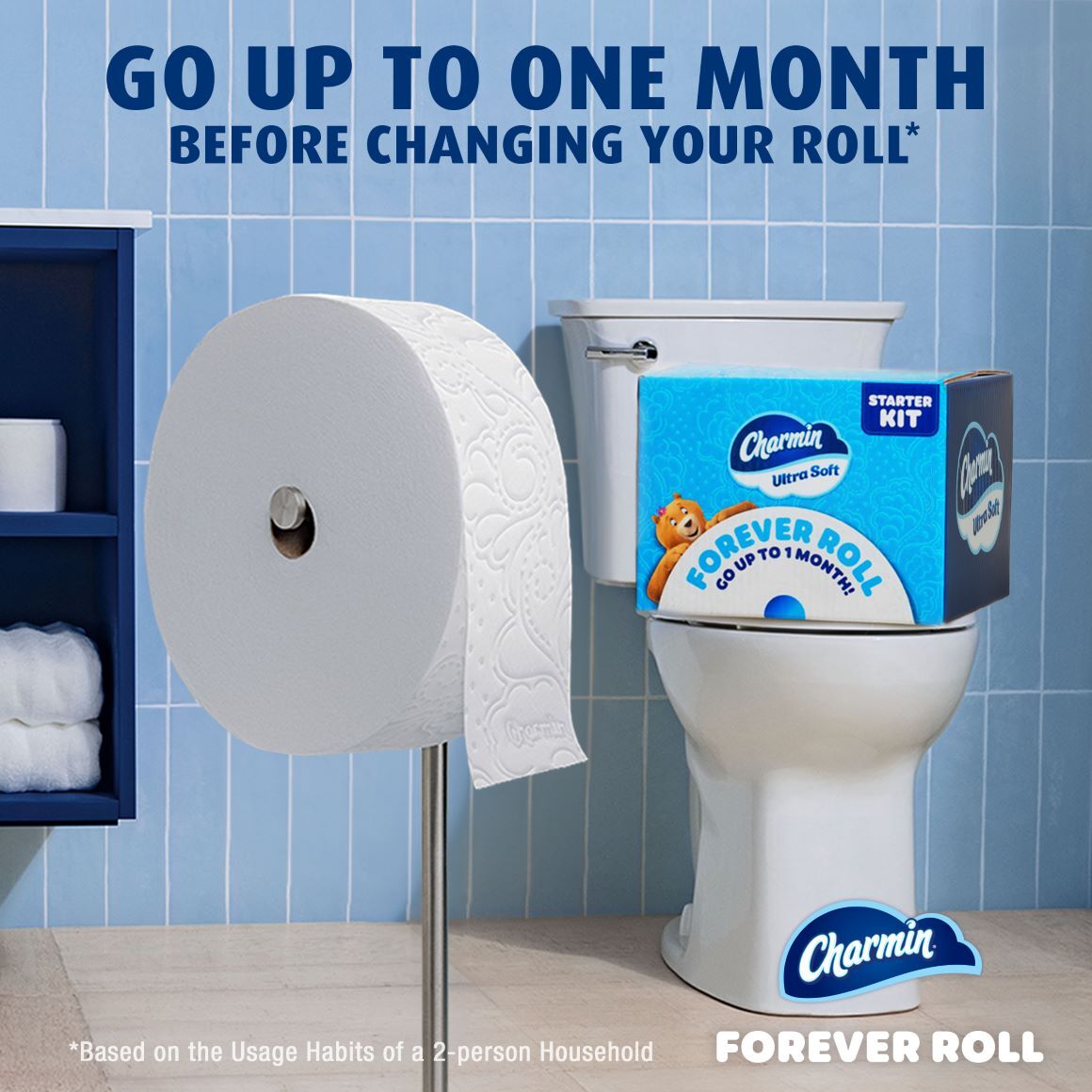 Charmin Forever Roll Toilet Tissue roll