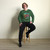 Women's Jingle Horse Pick Up Your Feet with Santa  Unisex Organic Sweatshirt