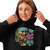 Women's Giddy Up Jingle Horse Pick Up Your Feet with Santa  Women’s relaxed hoodie