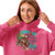 Women's Giddy Up Jingle Horse Pick Up Your Feet with Santa Women’s relaxed hoodie