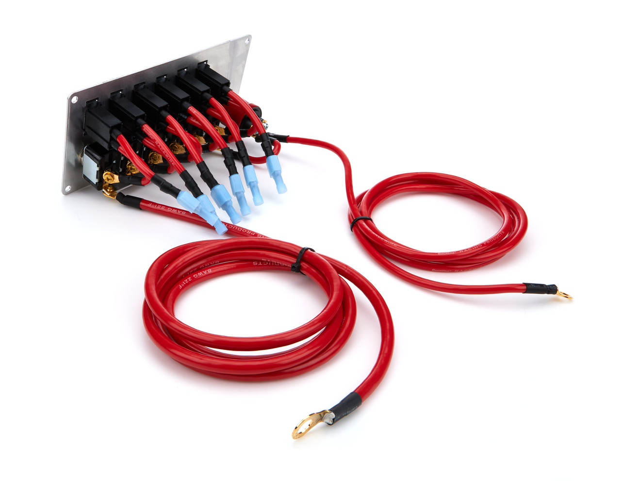 NRG スイッチボード レッド 50-163 Ignition Panel Fused w Start Button | Quickcar Racing