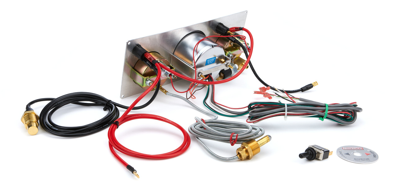 61-67313 2-1 Gauge Panel w/ Tach Black | Quickcar Racing