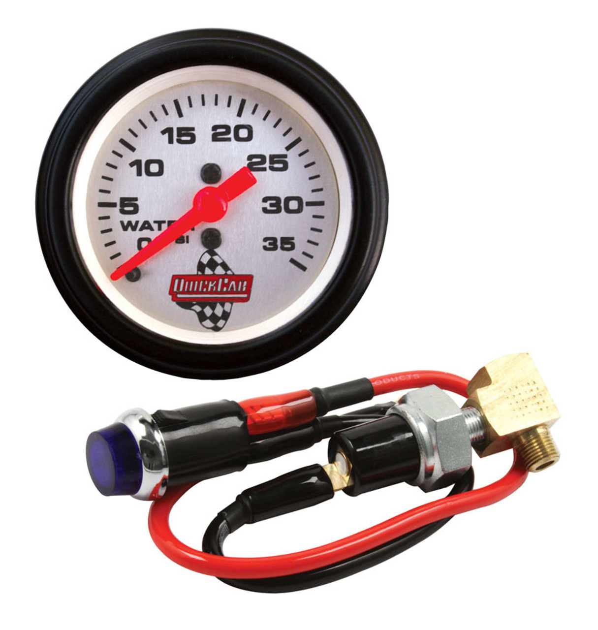 QuickCar Racing Mini Fuel Pressure Gauge 0-15psi Liquid Filled