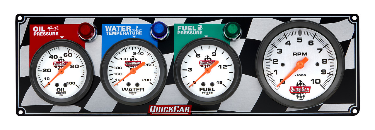 61-60423 Gauge Panel FP/OP/Tach/WT | Quickcar Racing