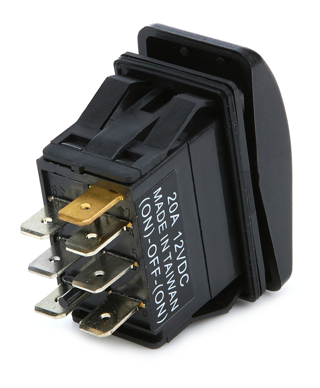 Winch Rocker Switch - Momentary-Off-Momentary (On)-Off-(On), Red