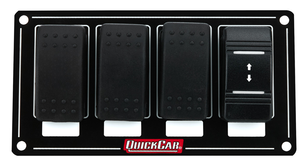 Switch Panel - Black Plate with 3 Accessory Rocker Switches