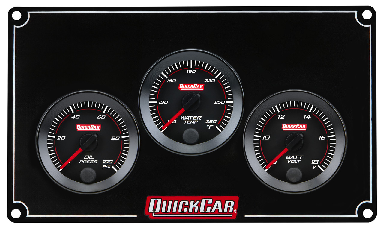 RedLine Gauge Panel - Black Plate, 2-1/16