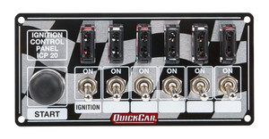Ignition Panel Black Fused w/ Start Button | Quickcar Racing
