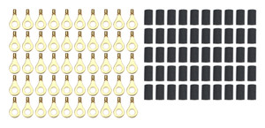 1/4" Ring Terminal 22-18 Ga. with heat shrink 50 pack 57-460-50