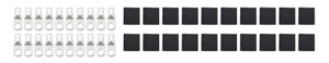 Ring Terminal 2 Ga. 3/8" Hole with heat shrink 20 Pack 57-550-20