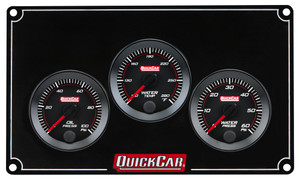 RedLine Gauge Panel - Black Plate, 2-1/16" OP/WT/WP 65-3016
