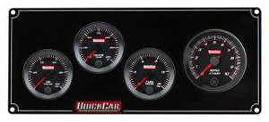 RedLine Gauge Panel w/ 69-001- Black Plate, 2-1/16" OP/WT/FP-15/ 2-5/8"Tach 65-3042