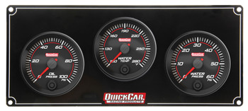 69-3016 Redline 3 Gauge Panel OP/WT/WP Quickcar Racing Products 69-3016 Redline 3 Gauge Panel OP/WT/WP Quickcar Racing Products