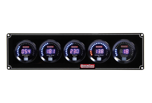 67-4057 Digital 4-1 Gauge Panel OP/WT/OT/Volt w/ Tach Quickcar Racing Products