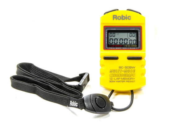 51-039 Stopwatch Yellow 12 Lap Memory Quickcar Racing Products 51-039 Stopwatch Yellow 12 Lap Memory Quickcar Racing Products