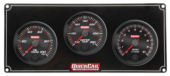 69-2231 Redline 2-1 Gauge Panel OP/WT w/ Recall Tach Quickcar Racing Products 69-2231 Redline 2-1 Gauge Panel OP/WT w/ Recall Tach Quickcar Racing Products