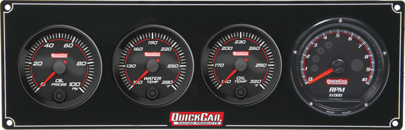 69-3041 Redline 3-1 Gauge Panel OP/WT/OT w/ Recall Tach Quickcar Racing Products 69-3041 Redline 3-1 Gauge Panel OP/WT/OT w/ Recall Tach Quickcar Racing Products