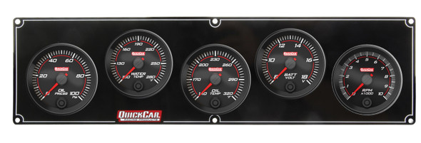 69-4257 Redline 4-1 Gauge Panel OP/WT/OT/Volt w/ 2-5/8 Ta Quickcar Racing Products