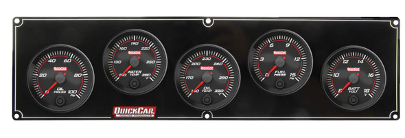 69-5037 Redline 5 Gauge Panel OP/WT/OT/FP/VOLT Quickcar Racing Products 69-5037 Redline 5 Gauge Panel OP/WT/OT/FP/VOLT Quickcar Racing Products