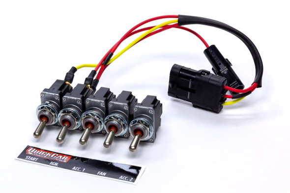 Ignition Panel 5 Switch Single Box QRP50-7739 Quickcar Racing Products Ignition Panel 5 Switch Single Box QRP50-7739 Quickcar Racing Products