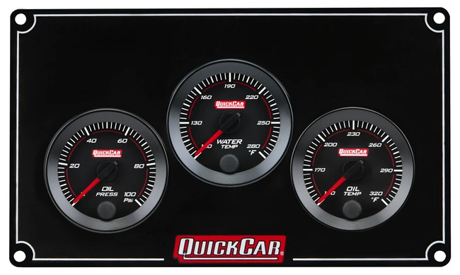 RedLine Gauge Panel - Black Plate, 2-1/16" OP/WT/OT 65-3011