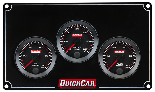 RedLine Gauge Panel - Black Plate, 2-1/16" OP/WT/FP100 65-3018