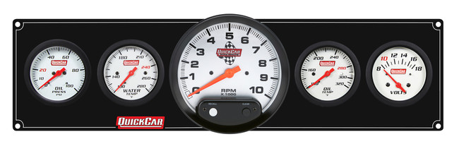 Extreme Gauge Panel w/ 611-6001 - Black Plate, OP/WT/Tach/OT/VT 61-7757
