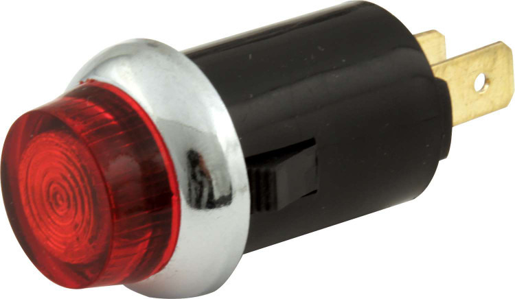 Warning Light - 12V - 3/4 in Diameter - Red - Quickcar Gauge/Switch Panels - Each