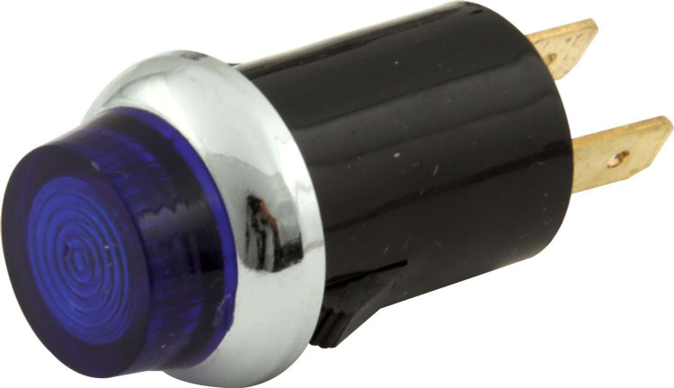 Warning Light - 12V - 3/4 in Diameter - Blue - Quickcar Gauge/Switch Panels - Each