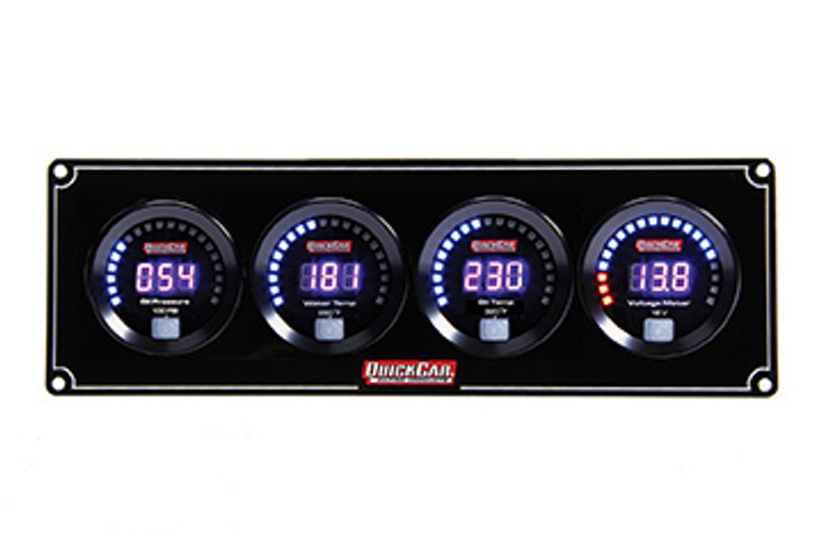 67-4027 Digital 4-Gauge Panel OP/WT/OT/Volts Quickcar Racing Products