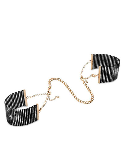 Bijoux Metallic Mesh Blk Cuffs