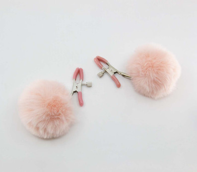 Pink Pom Pom Nipple Clamps