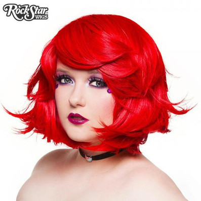 Rock Star Wigs Hologram 12" Jem Red