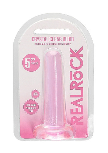 Real Rock 5" Crystal Clear Dildo Pink