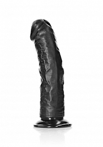 Real Rock 6" Curved Dildo Black