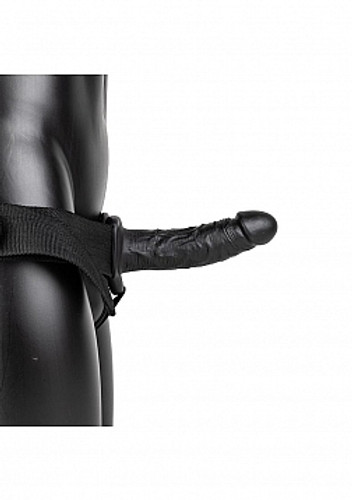 Real Rock 6" Hollow Strap-On Black