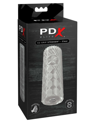 PDX ELITE EZ Grip Stroker Clear