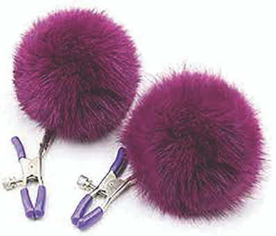 Sexy AF Purple Puff Balls Clamp Couture
