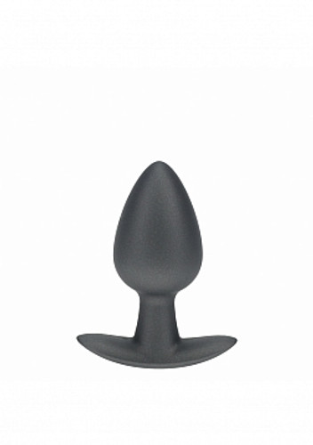 Ouch! Anal Plug Silicone Gun Metal Medium